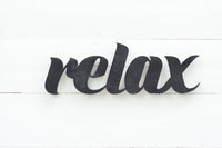 RELAX WOOD CUTOUT | Relax sign