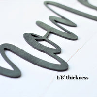 HOME WOOD CUTOUT Sign | Home Script Sign