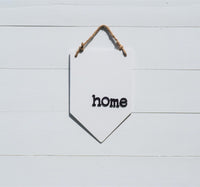 HOME 3D BANNER SIGN |  Modern Home Wood Banner Sign