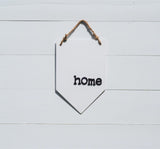 HOME 3D BANNER SIGN |  Modern Home Wood Banner Sign