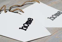 HOME 3D BANNER SIGN |  Modern Home Wood Banner Sign