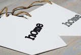 HOME 3D BANNER SIGN |  Modern Home Wood Banner Sign