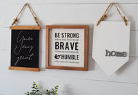 HOME 3D BANNER SIGN |  Modern Home Wood Banner Sign