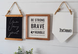 HOME 3D BANNER SIGN |  Modern Home Wood Banner Sign