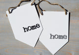 HOME 3D BANNER SIGN |  Modern Home Wood Banner Sign