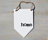 HOME 3D BANNER SIGN |  Modern Home Wood Banner Sign