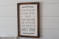 Be Who You Are Farmhouse Sign |  CHILDREN'S ROOM DECOR