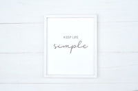 KEEP LIFE SIMPLE Modern Rustic Wall Decor |  Home Decor