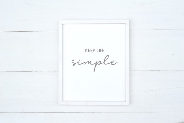 KEEP LIFE SIMPLE Modern Rustic Wall Decor |  Home Decor