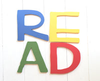 PLAY  READ  TOYS  Playroom Sign |   Playroom Decor |  Play Wood Letters  |  Play Sign  |  Play Wood Sign