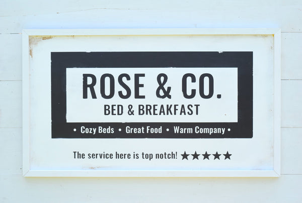PERSONALIZED B&B Sign | Bed and Breakfast Bedroom Decor | Bedroom Sign | Bedroom Wall Decor