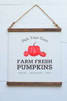 FARM FRESH PUMPKIN Wood Scroll Sign | Farmhouse Style Fall Sign | Pumpkin Sign | Fall Decor