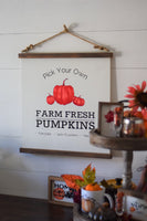 FARM FRESH PUMPKIN Wood Scroll Sign | Farmhouse Style Fall Sign | Pumpkin Sign | Fall Decor