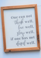 DINE WELL KITCHEN Modern Rustic Sign | Dining Room Decor | Kitchen Decor