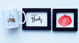 Hello FALL, PUMPKIN & Give Thanks Set of 3 TIER Tray Signs + Mug