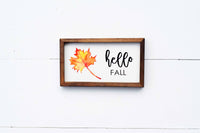 Hello FALL + PUMPKINS, Apples Hayrides + Autumn LEAF Signs Set of 3