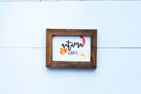 AUTUMN Vibes + Be GRATEFUL + Orange LEAF Signs Set of 3 | Fall Tier Tray Signs | Sign Set Autumn