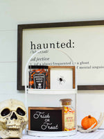 TRICK or TREAT + Spider Set of 2 | Fall  HALLOWEEN Tier Tray Signs | Sign Set Autumn