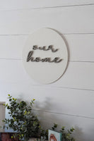 OUR HOME 3D Round Sign  |  Modern Home Sign  |  Wood Sign