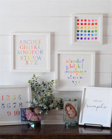 ALPHABET ABCs 123s FARMHOUSE Style Sign