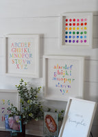 ALPHABET ABCs 123s FARMHOUSE Style Sign