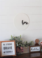 HOME 3D MODERN ROUND Sign | Modern Home Sign | Round Home Sign