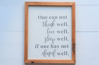 DINE WELL KITCHEN Modern Rustic Sign | Dining Room Decor | Kitchen Decor