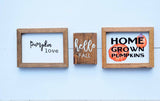 Hello FALL, PUMPKINS & Love Set of 3 TIER Tray Signs| Fall Tier Tray Signs | Sign Set Autumn