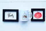 Hello FALL, PUMPKIN & Give Thanks Set of 3 TIER Tray Signs + Mug