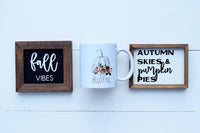 Hello FALL Mug +  AUTUMN Skies + Fall Vibes Signs Set of 23| Fall Tier TRAY Signs | Sign Set Autumn