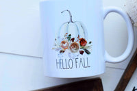 Hello FALL Mug +  AUTUMN Skies + Fall Vibes Signs Set of 23| Fall Tier TRAY Signs | Sign Set Autumn