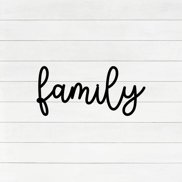 FAMILY WOOD Word Cutout Wall Decor 1