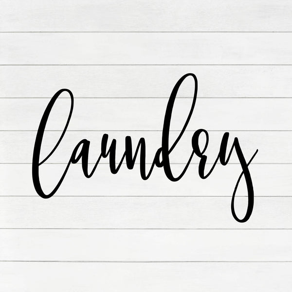 Laundry Script Sign Cutout