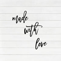 MADE WITH LOVE Script Wood Cutout