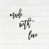MADE WITH LOVE Script Wood Cutout