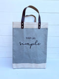 Eco Friendly JUTE + LEATHER Market Bag | ReUSABLE  CANVAS Bag |  Jute Canvas Tote Bag