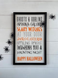 HAPPY HALLOWEEN SIGN Wall Sign Mantle