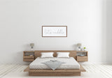 LET'S CUDDLE Bedroom Sign | Master Bedroom Sign | Over the Bed Wood Wall Sign
