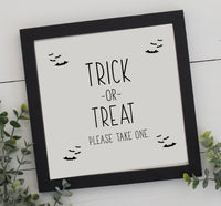 PLEASE TAKE ONE Trick or Treat Sign | Halloween Sign