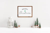 MERRY CHRISTMAS Sign | Modern Christmas Tree Sign | Christmas Decor Sign