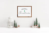 MERRY CHRISTMAS Sign | Modern Christmas Tree Sign | Christmas Decor Sign
