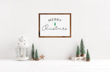 MERRY CHRISTMAS Sign | Modern Christmas Tree Sign | Christmas Decor Sign