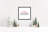 MERRY CHRISTMAS Sign | Christmas Farmhouse Sign | Holiday Decor Square Modern