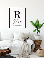 Custom MONOGRAM LAST NAME Sign with Establish Date | Personalized Last Name Sign | Monogram Name Sign