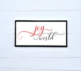 JOY to the WORLD Holiday Sign | Christmas Farmhouse Style Sign