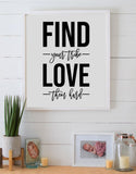 Find Your TRIBE LOVE Them Hard Modern Rustic Style Sign
