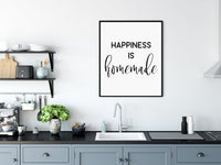 HAPPINESS is HOMEMADE Farmhouse Style Sign | Modern Rustic Home Decor