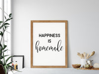 HAPPINESS is HOMEMADE Farmhouse Style Sign | Modern Rustic Home Decor