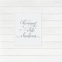 DREAMING of a WHITE CHRISTMAS Farmhouse Style Sign | Modern Sign | Rustic