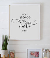 PEACE on EARTH SIGN | Holiday Sign | Decor | Christmas Farmhouse Sign